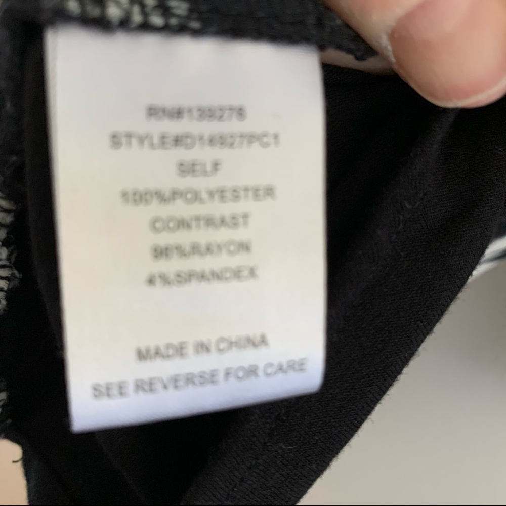 Daniel Rainn Mixed Material Abstract Tab Blouse - image 7